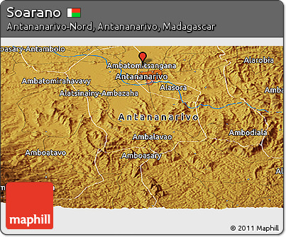 Physical Panoramic Map of Soarano