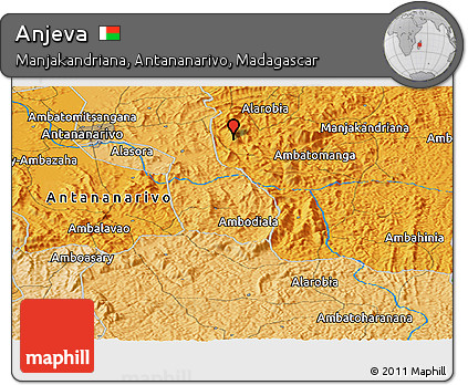 Political Panoramic Map of Anjeva