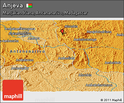 Political Panoramic Map of Anjeva