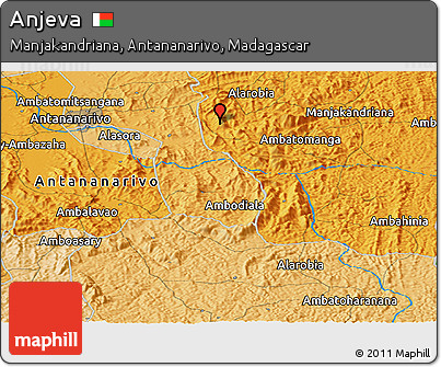 Political Panoramic Map of Anjeva