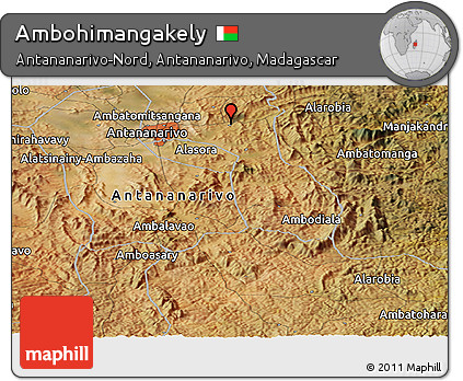 Satellite Panoramic Map of Ambohimangakely