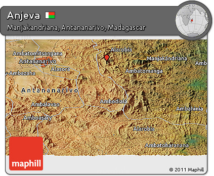 Satellite Panoramic Map of Anjeva