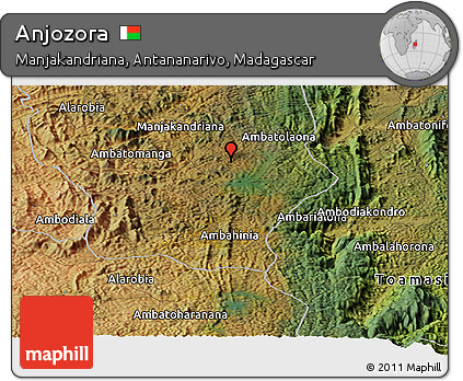 Satellite Panoramic Map of Anjozora