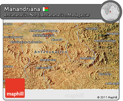 Satellite Panoramic Map of Manandriana