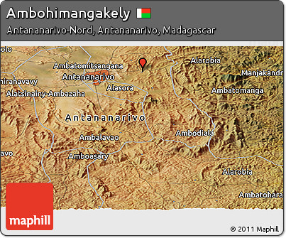 Satellite Panoramic Map of Ambohimangakely