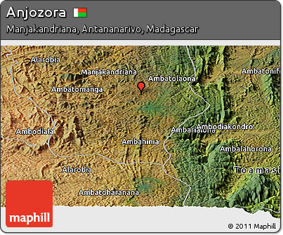 Satellite Panoramic Map of Anjozora