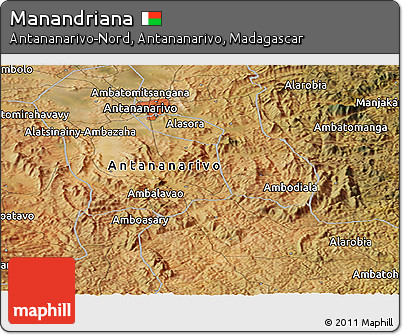 Satellite Panoramic Map of Manandriana