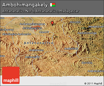 Satellite Panoramic Map of Ambohimangakely