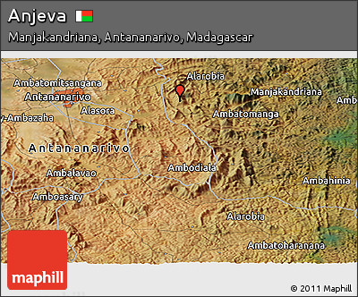 Satellite Panoramic Map of Anjeva