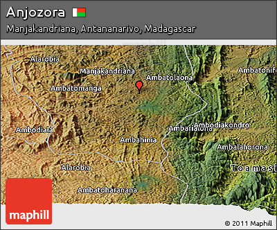 Satellite Panoramic Map of Anjozora