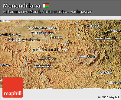 Satellite Panoramic Map of Manandriana