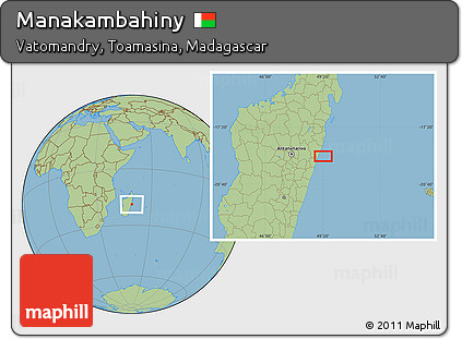 Savanna Style Location Map of Manakambahiny