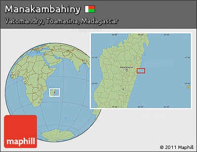 Savanna Style Location Map of Manakambahiny