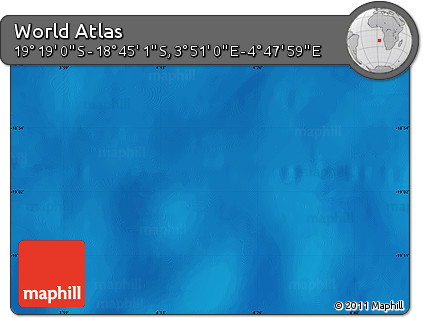 Physical Map of the Area around 19° 2' 1" S, 4° 19' 30" E