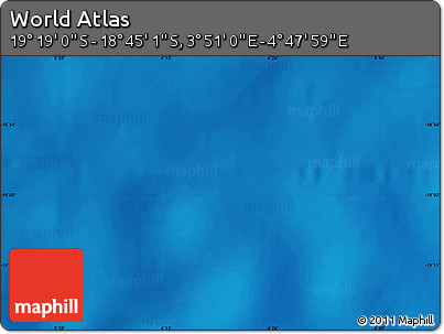 Physical Map of the Area around 19° 2' 1" S, 4° 19' 30" E