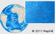 Shaded Relief Location Map of the area around 19° 2' 1" S, 4° 10' 30" W