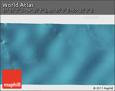 Satellite 3D Map of the Area around 19° 2' 1" S, 50° 13' 30" E