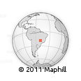 Outline Map of the Area around 19° 2' 1" S, 50° 4' 30" W, rectangular outline