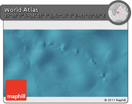 Satellite 3D Map of the Area around 19° 2' 1" S, 51° 4' 30" E