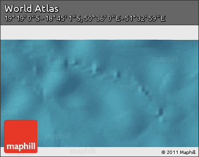 Satellite 3D Map of the Area around 19° 2' 1" S, 51° 4' 30" E