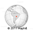 Outline Map of the Area around 19° 2' 1" S, 53° 28' 30" W, rectangular outline