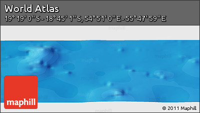 Political Panoramic Map of the Area around 19° 2' 1" S, 55° 19' 30" E