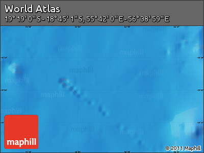 Physical Map of the Area around 19° 2' 1" S, 56° 10' 29" E