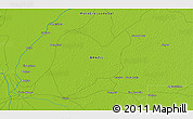 Physical 3D Map of the area around 19° 2' 1" S, 56° 52' 30" W