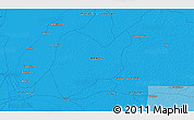 Political 3D Map of the area around 19° 2' 1" S, 56° 52' 30" W
