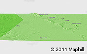 Political Panoramic Map of the area around 19° 2' 1" S, 58° 34' 30" W