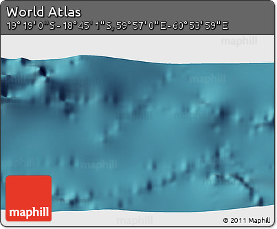 Satellite 3D Map of the Area around 19° 2' 1" S, 60° 25' 29" E
