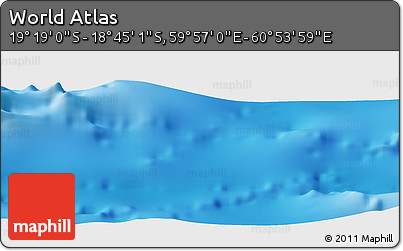 Physical Panoramic Map of the Area around 19° 2' 1" S, 60° 25' 29" E