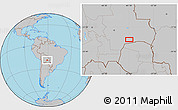 Gray Location Map of Campamento de los Pozos