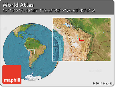 Satellite Location Map of the Area around 19° 2' 1" S, 66° 13' 29" W