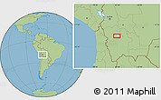 Savanna Style Location Map of the area around 19° 2' 1" S, 67° 4' 29" W