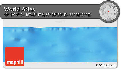 Physical Panoramic Map of the Area around 19° 2' 1" S, 68° 4' 29" E