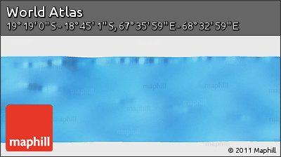 Physical Panoramic Map of the Area around 19° 2' 1" S, 68° 4' 29" E