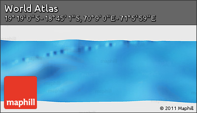 Physical Panoramic Map of the Area around 19° 2' 1" S, 70° 37' 30" E