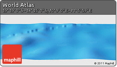 Physical Panoramic Map of the Area around 19° 2' 1" S, 70° 37' 30" E