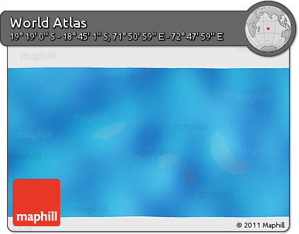Shaded Relief 3D Map of the Area around 19° 2' 1" S, 72° 19' 29" E