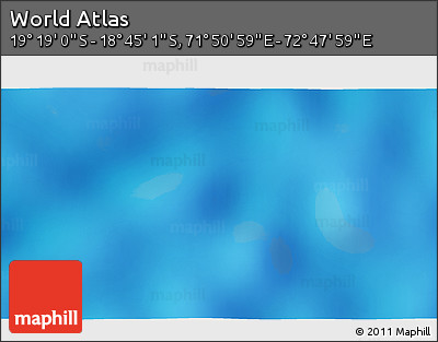 Shaded Relief 3D Map of the Area around 19° 2' 1" S, 72° 19' 29" E