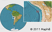Satellite Location Map of the area around 19° 2' 1" S, 72° 10' 30" W