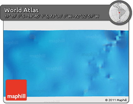 Physical 3D Map of the Area around 19° 2' 1" S, 73° 1' 30" W