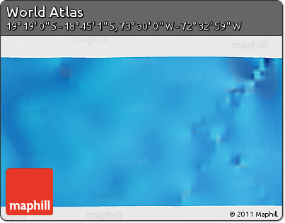 Physical 3D Map of the Area around 19° 2' 1" S, 73° 1' 30" W