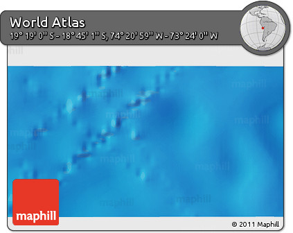 Physical 3D Map of the Area around 19° 2' 1" S, 73° 52' 30" W