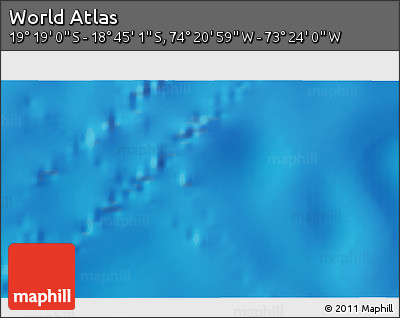 Physical 3D Map of the Area around 19° 2' 1" S, 73° 52' 30" W