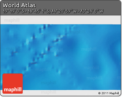 Physical 3D Map of the Area around 19° 2' 1" S, 73° 52' 30" W