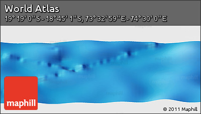 Physical Panoramic Map of the Area around 19° 2' 1" S, 74° 1' 30" E