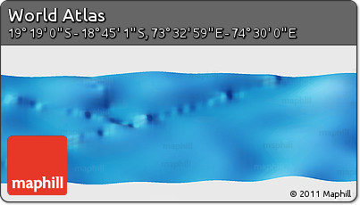 Physical Panoramic Map of the Area around 19° 2' 1" S, 74° 1' 30" E