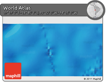 Physical 3D Map of the Area around 19° 2' 1" S, 74° 43' 29" W